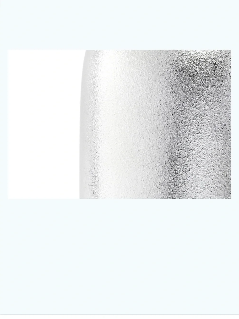 Silver Decorative Vase - Modern Metallic Home Accent